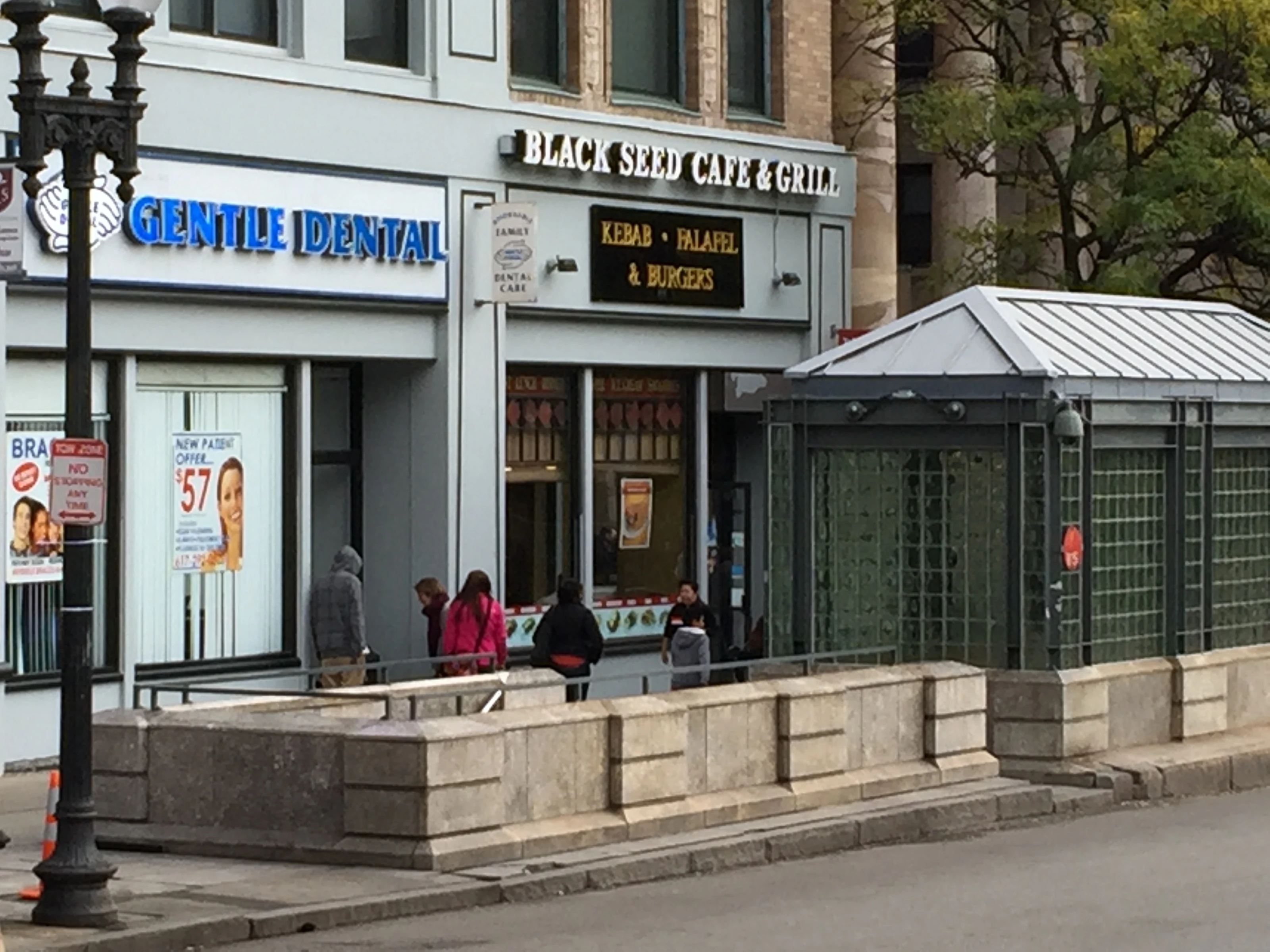 Halal food at Black Seed Cafe and Grill opposite Boston Common